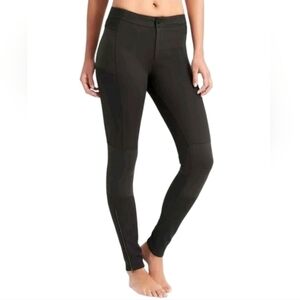 Athleta "Trailsetter Ponte Motion Moto Pant" Skinny Black | Women's Size 12